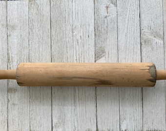 Vintage Holz Nudelholz 47 cm lang - Baking Dough Roller - Primitive, Land, Bauernhaus, Küche, Backen, Pasteten, Display