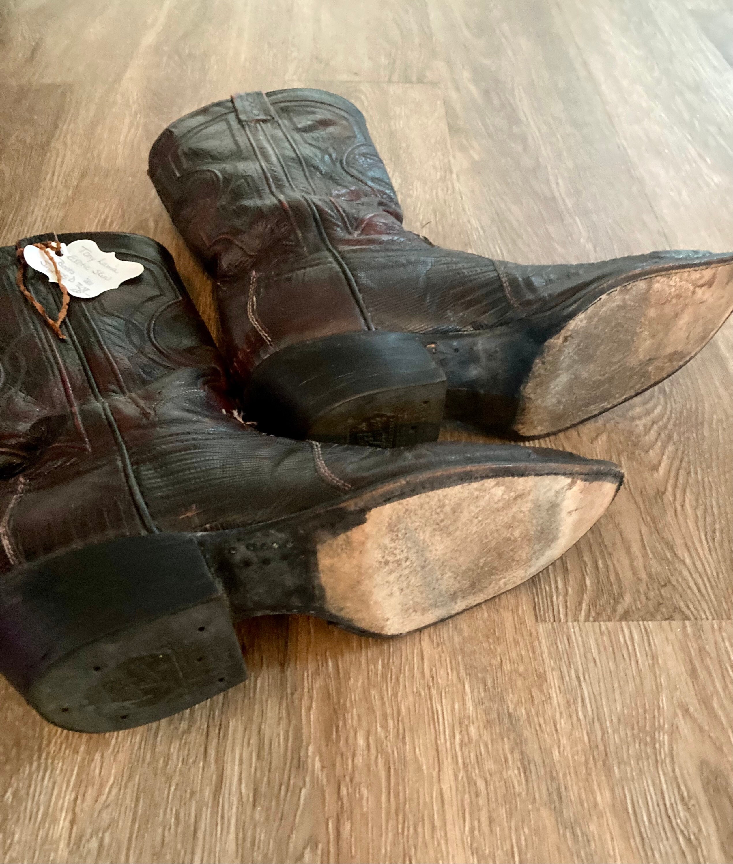 Bottes Western Tony Lama Vintage Homme - Peau Exotique Style 8315 - Taille 10EE