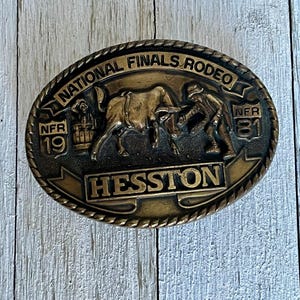 Vintage 1981 Hesston NFR National Finals Rodeo Commemorative Belt Buckle Rodeo Clown