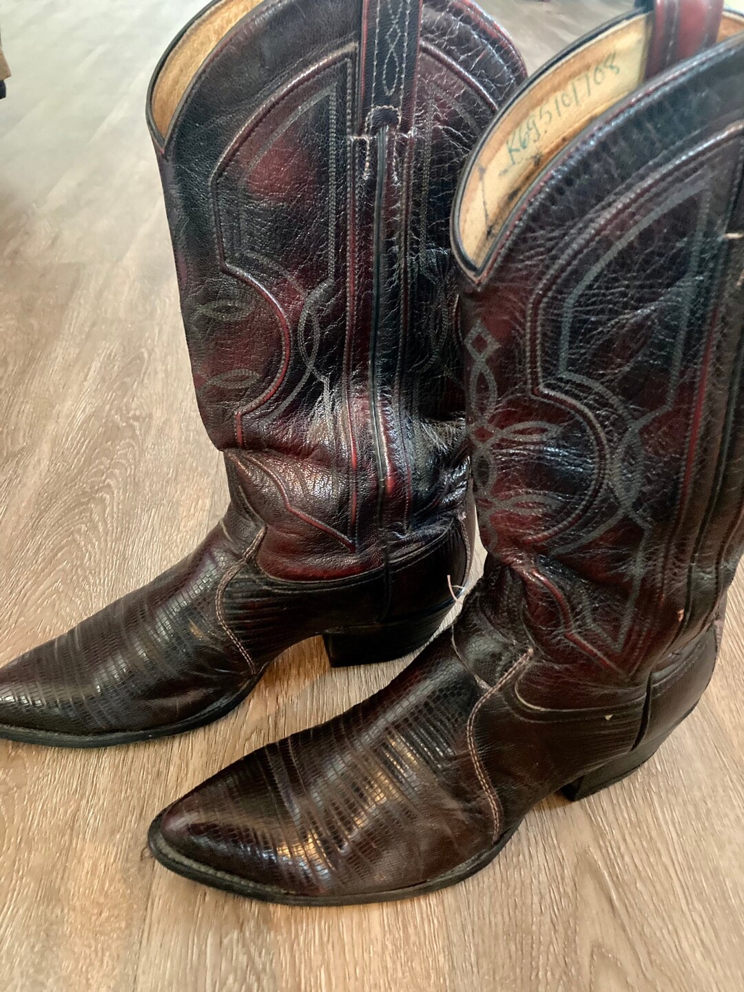 Vintage Men s Tony Lama Exotic Skin Cowboy Western Boot Style 8315 Size 8 1 2D Etsy