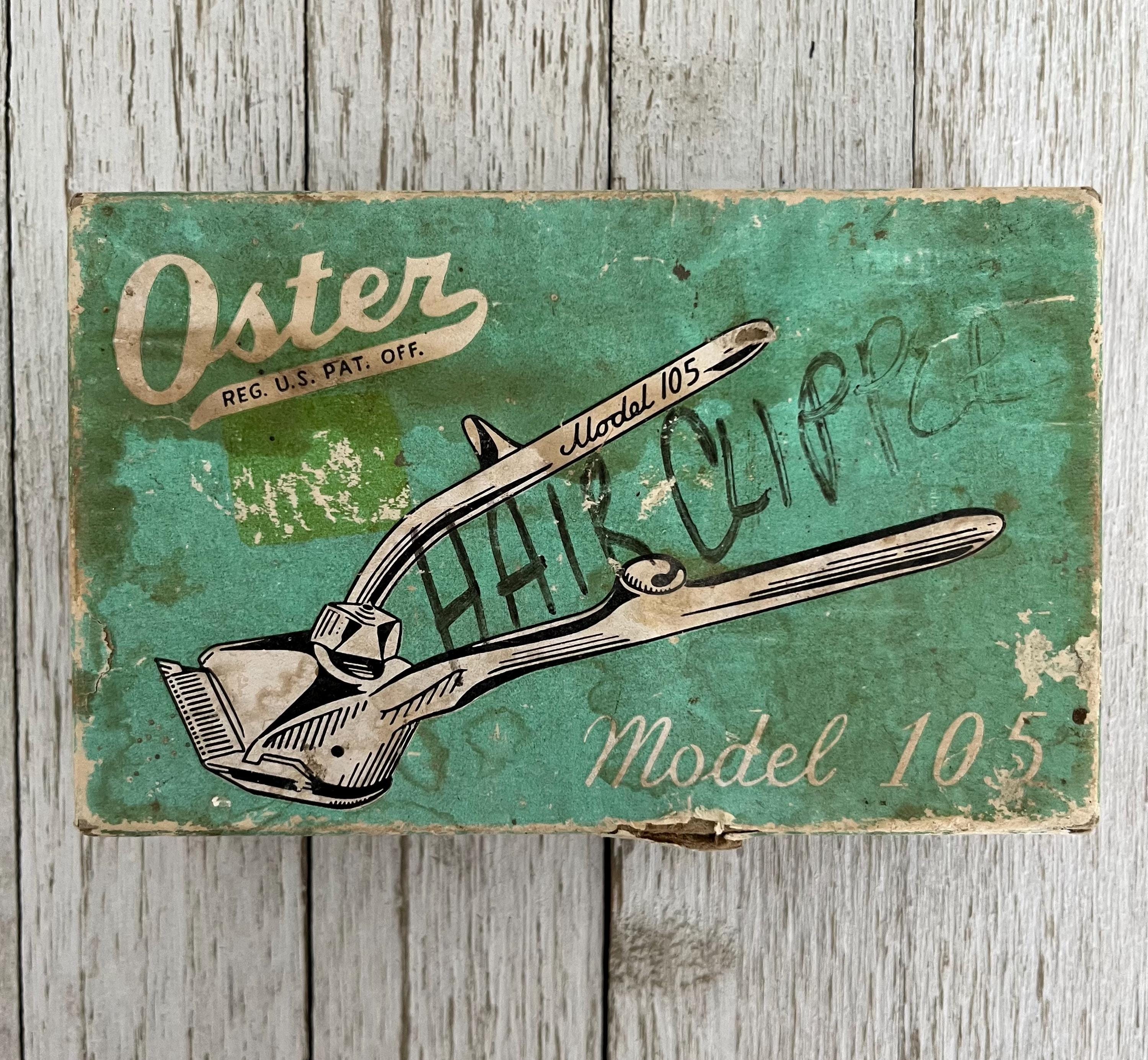 Vintage Manual Handheld Hair Clippers Oster Model 105 Size 000