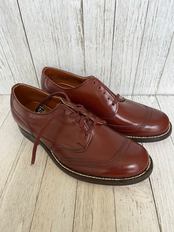 Buy Vintage Youth Boys Brown Leather Dress Shoes Size 3.5 - Randcraft  Blucher Oxford NOS 50's-60's - Deadstock Online in India - Etsy