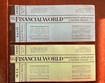 Dos valoraciones independientes del mundo financiero de 1935 de acciones cotizadas NYSE S&P Wall Street Analista de precios de acciones Jerome Powell Bonos del Tesoro