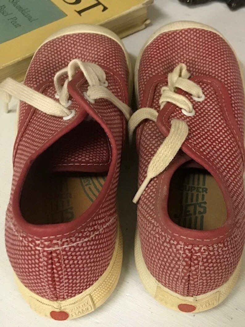 DEADSTOCK 1950's Jets Red Ball Canvas Child's Tennis Etsy