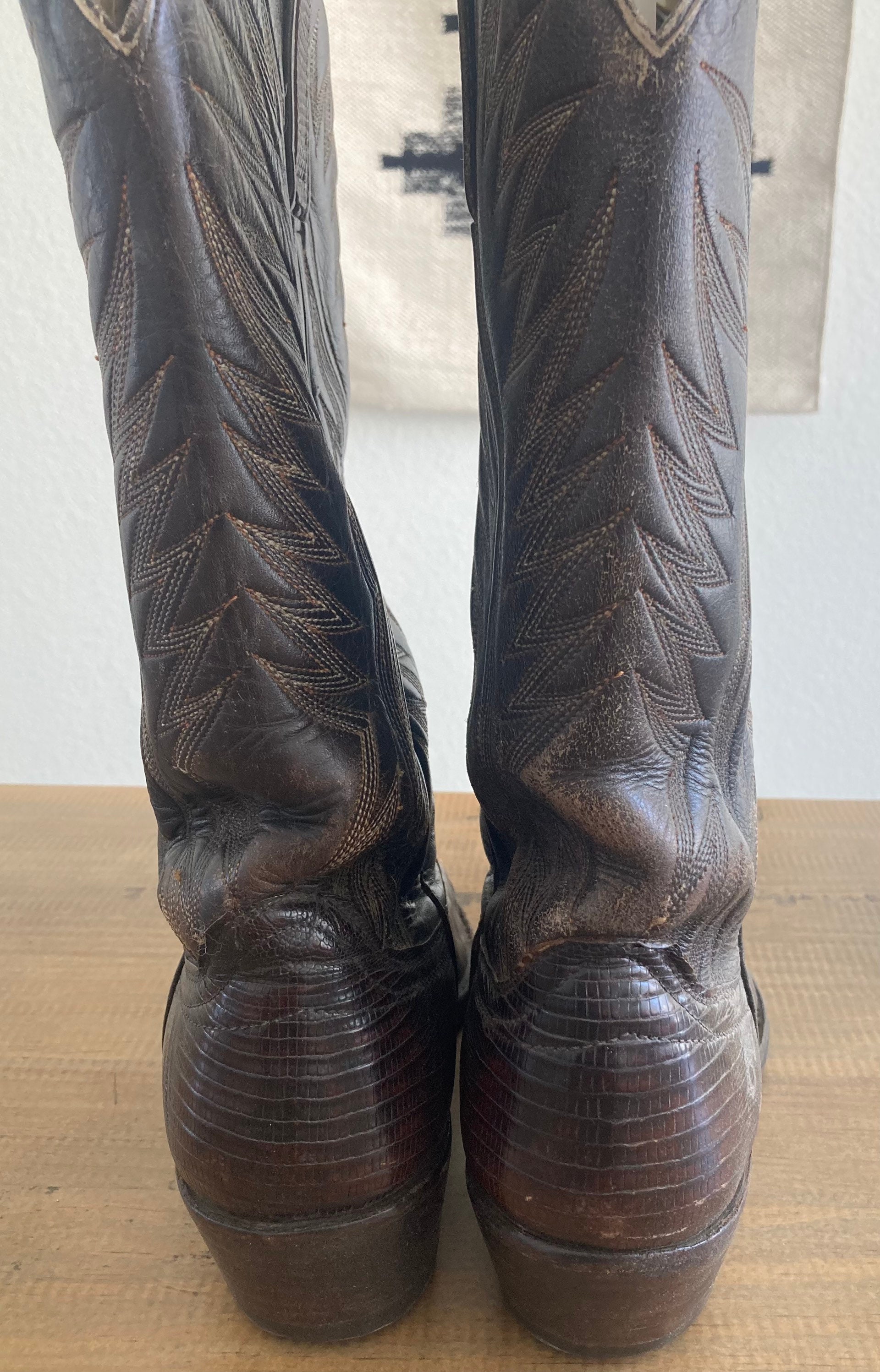 ヴィンテージ ダンポスト ブラウン ウエスタンブーツ 10D メンズ