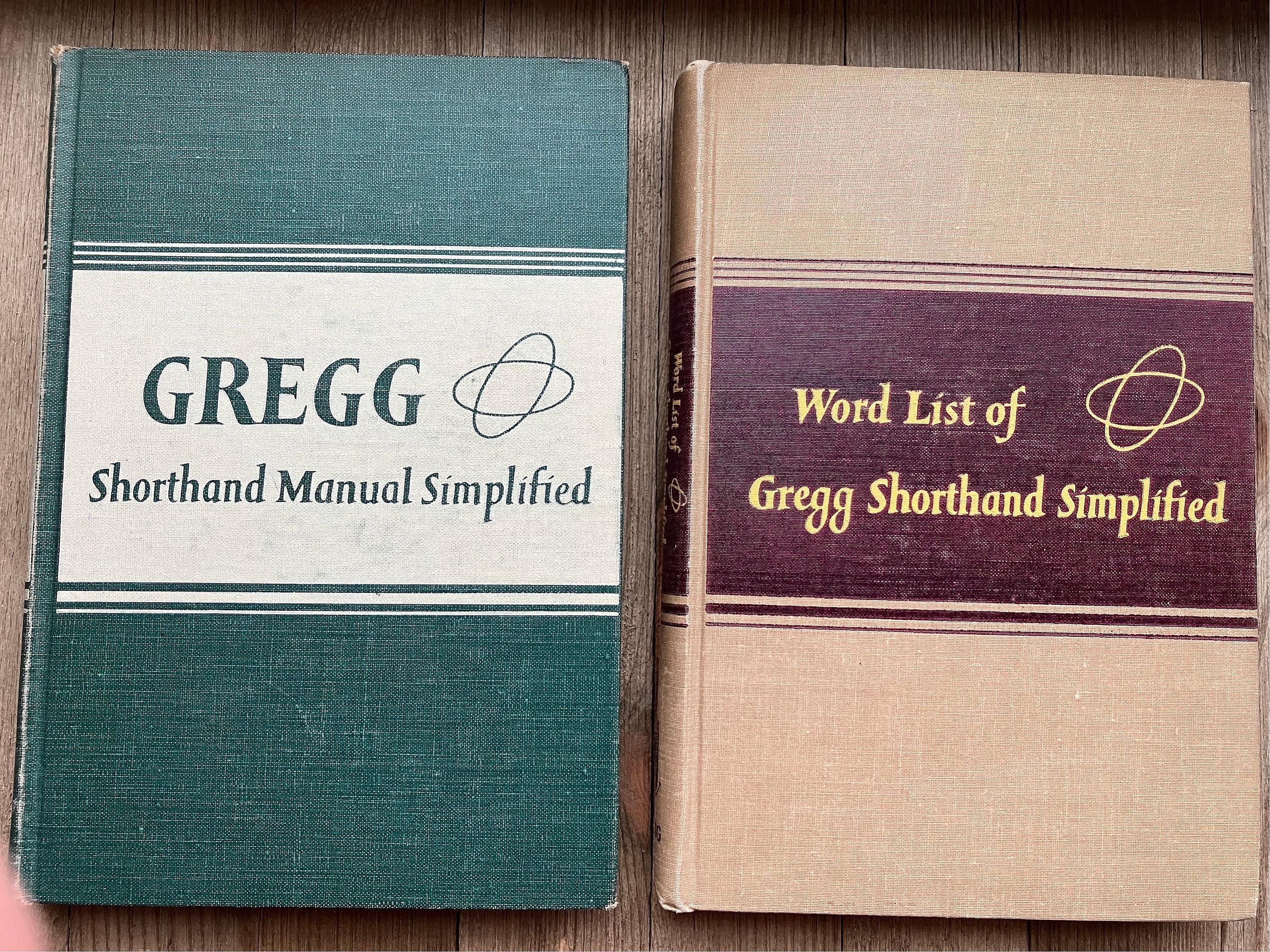 Gregg ショートハンド大学生向き 速記教材 Vol1&2 の2冊　古書洋書 Vintage Books Gregg Shorthand Simplified Set of 2 1950 - Etsy