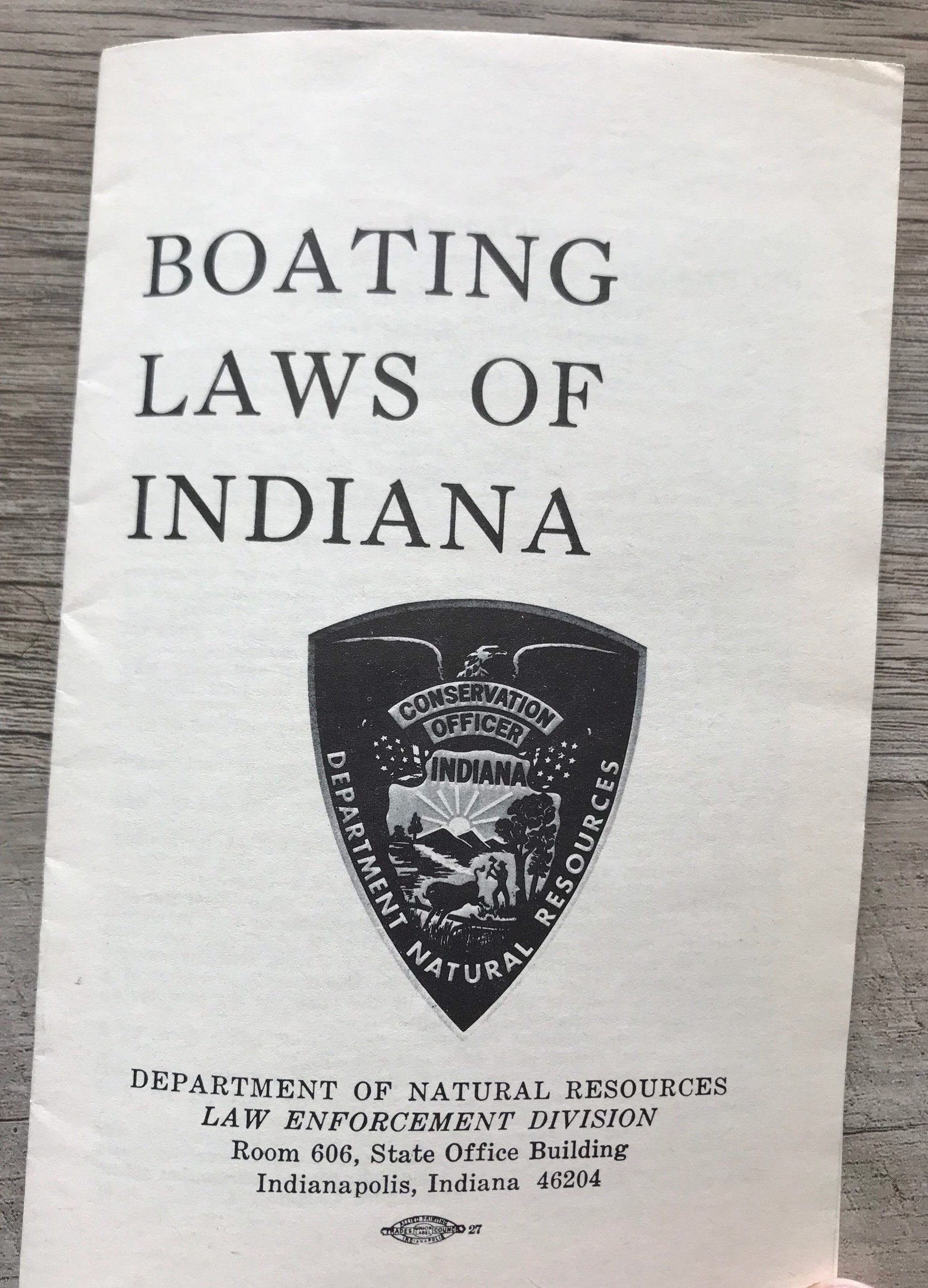 1965 Boating Laws of Indiana Booklet Etsy