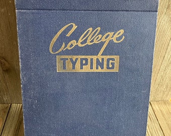 Vintage 1940s Typing Book -  College Typing (1947)