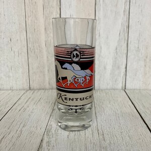 Tall Vintage Souvenir Shot Glass Kentucky - Kentucky Derby