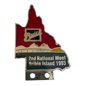 RARE Buick Car Club Front Grill Badge Emblem 2nd National Meet Bribie Island 1993 Automobilia Parts Car Collectibles