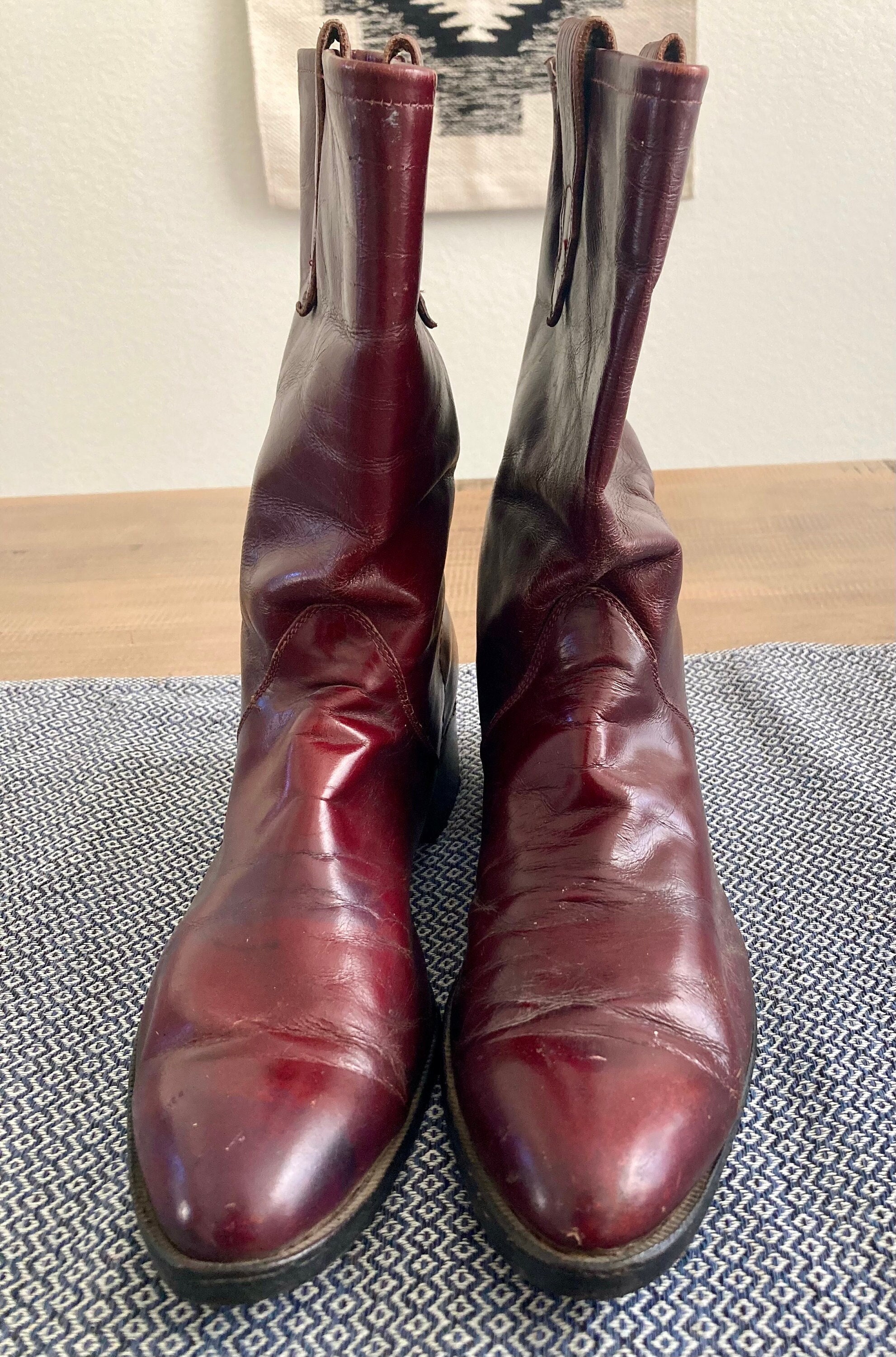 Burgundy ostrich boots 2025