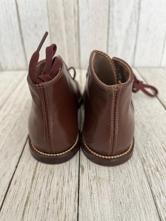 Vintage Baby Boys Brown Leather Oxford Shoes Baby/T… Gem