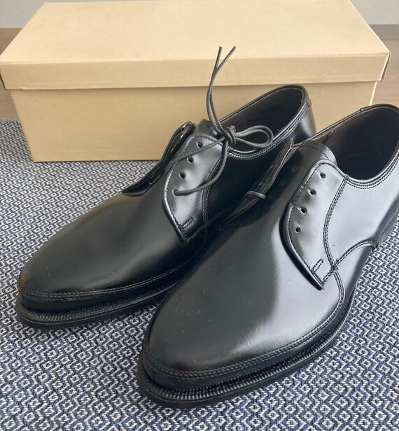 Mens black leather shoes size best sale 7