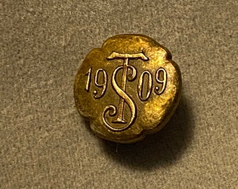 ESTATE FIND! 14K Gold Antique 1909 Jacob Tome School Pin