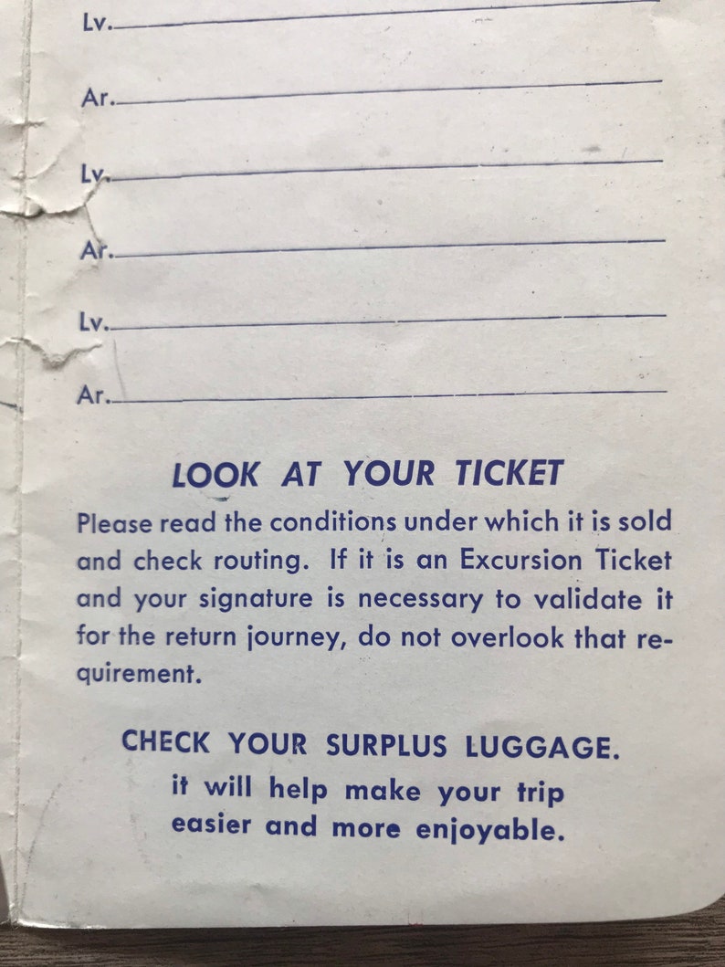 The Chief Way Vintage Ticket Holder and Advertisement for American Express Cheques 1953 Santa Fe
