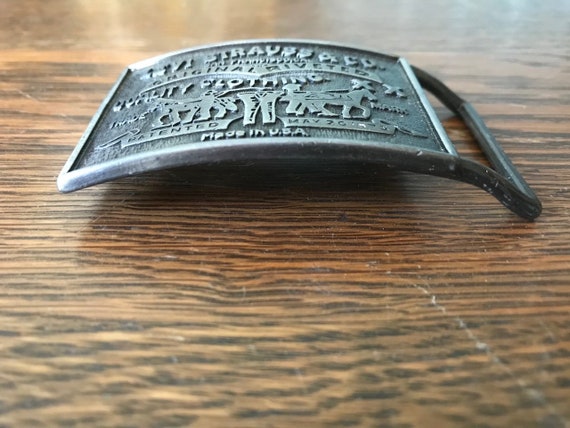 Vintage Levi Strauss & Co. Metal Belt Buckle - image 3