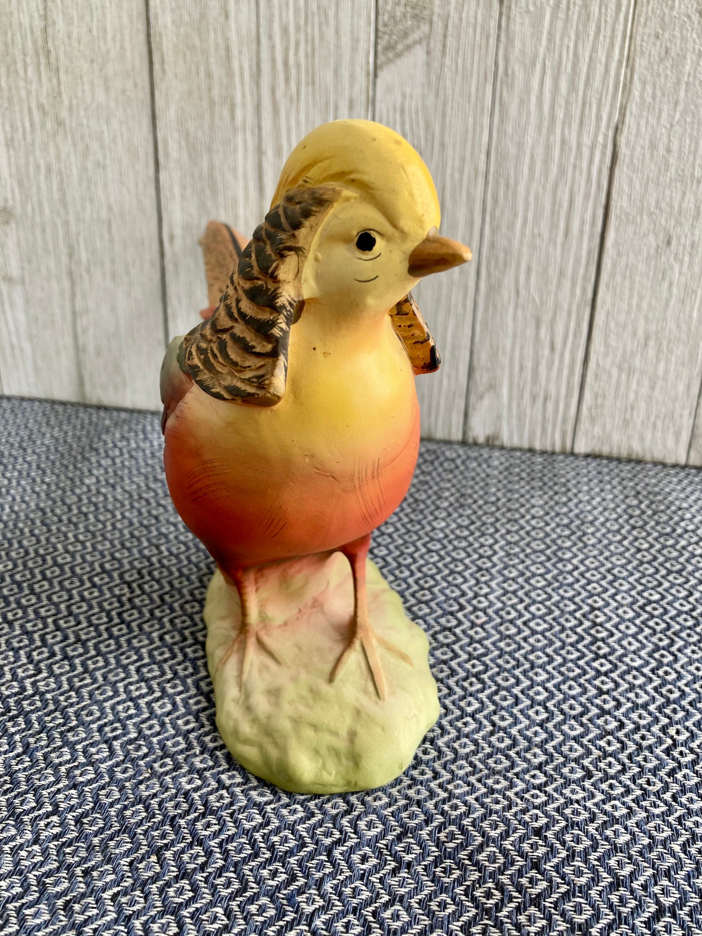 Vintage Leftons Golden Pheasant Japan Porcelain Ceramic Pheasant