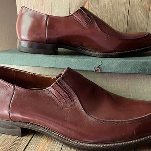 NOS Vintage Randcraft Mens Size 10.5 Brown Loafer Dress Shoes - DEADSTOCK 1960&#39;s