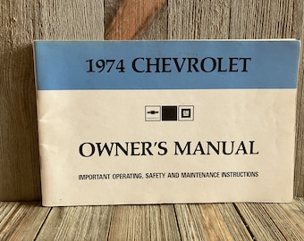 Vintage 1974 Chevrolet Owner’s Manual