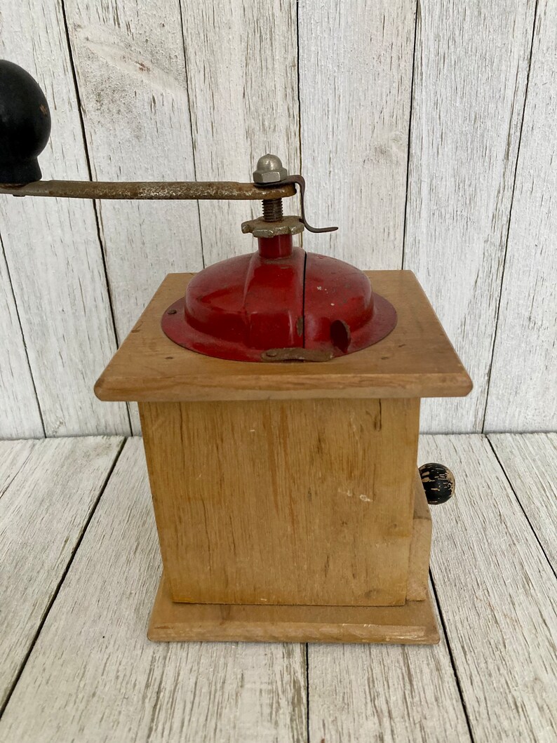 Vintage Coff Italian Coffee Grinder Coffee Mill Wood and Etsy