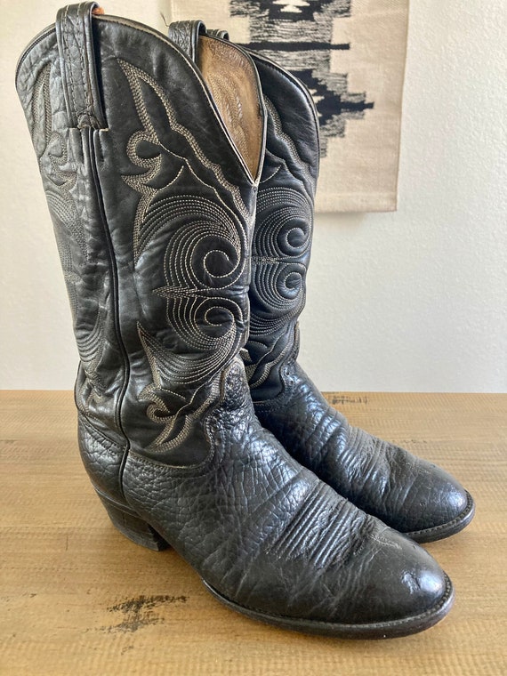 Hondo Boots ブラック ヴィンテージ　ウエスタンブーツ　/P3092 Hondo Boots ブラック ヴィンテージ ウエスタンブーツ /P3092