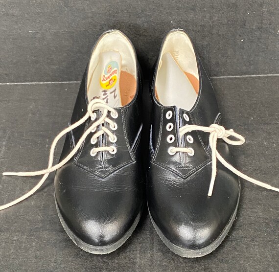 DEADSTOCK! 1950's-60's Scamperoos Black Leather O… - image 2