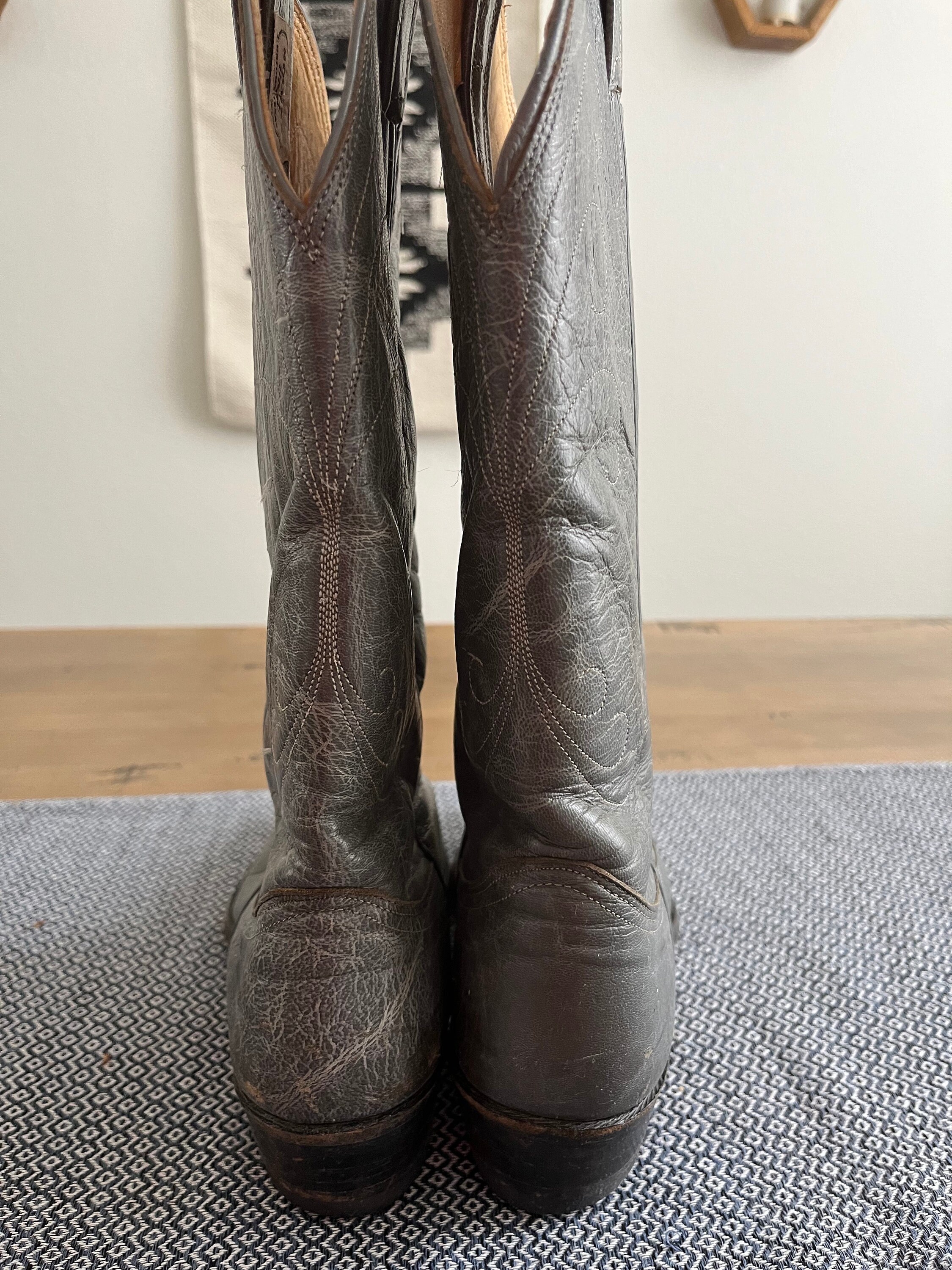 Nocona Boots‎ Mens Size 7 Gray Leather Western Cowboy Nocona Cowboy Boots Mens Sz 9.5 D Gray Leather Western Style  main image 4