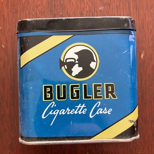 Vintage Bugler Tin Cigarette Case Tobacciana