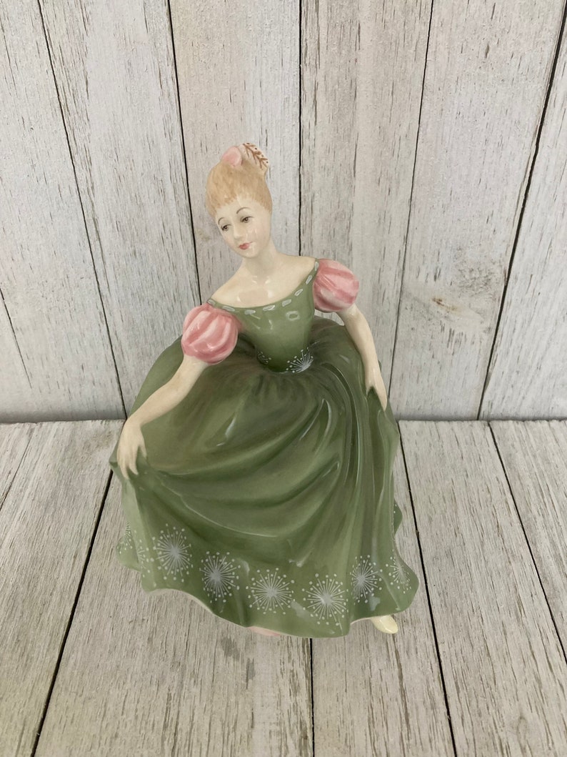 1966 Royal Doulton Figurine Michele HN 2234 Pretty Lady in Green Dress Etsy