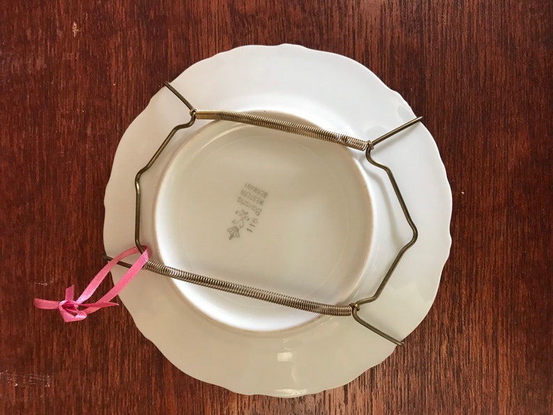 Vintage Pair of Bavaria Western Germany China Floral 6 Plates Scalloped