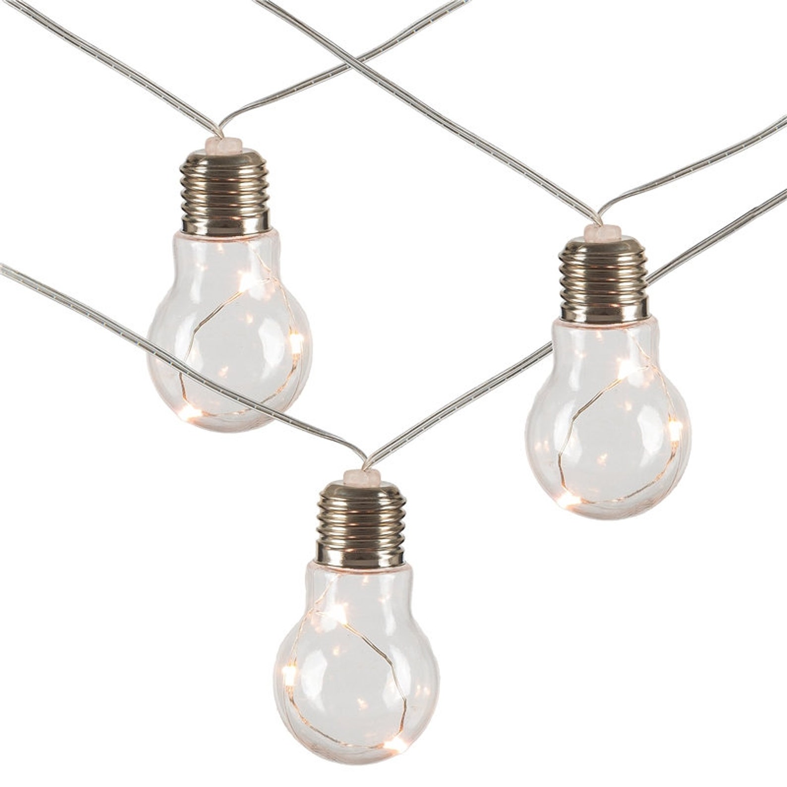 LED String Light, Battery Operated, Edison Bulb, 10 Bulbs, Wedding