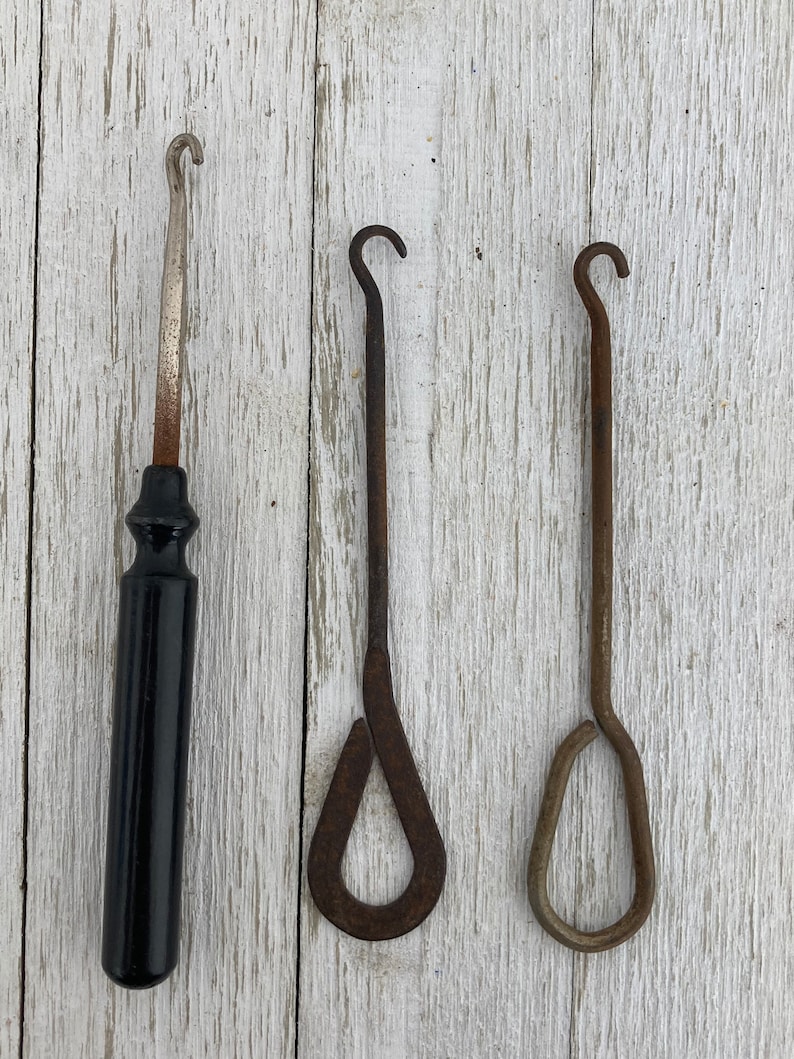 Vintage Antique Button Hook Loop Top Button Hooks ESTATE FIND Lot of 3