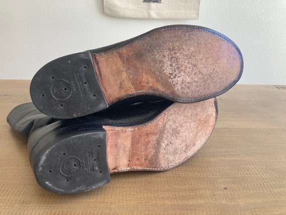 Vintage Justin's Black Leather Ropers Western Boo… - image 8