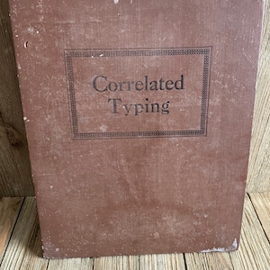 Vintage 1940s College Secretarial Typing Book - Correlated Typing 1941