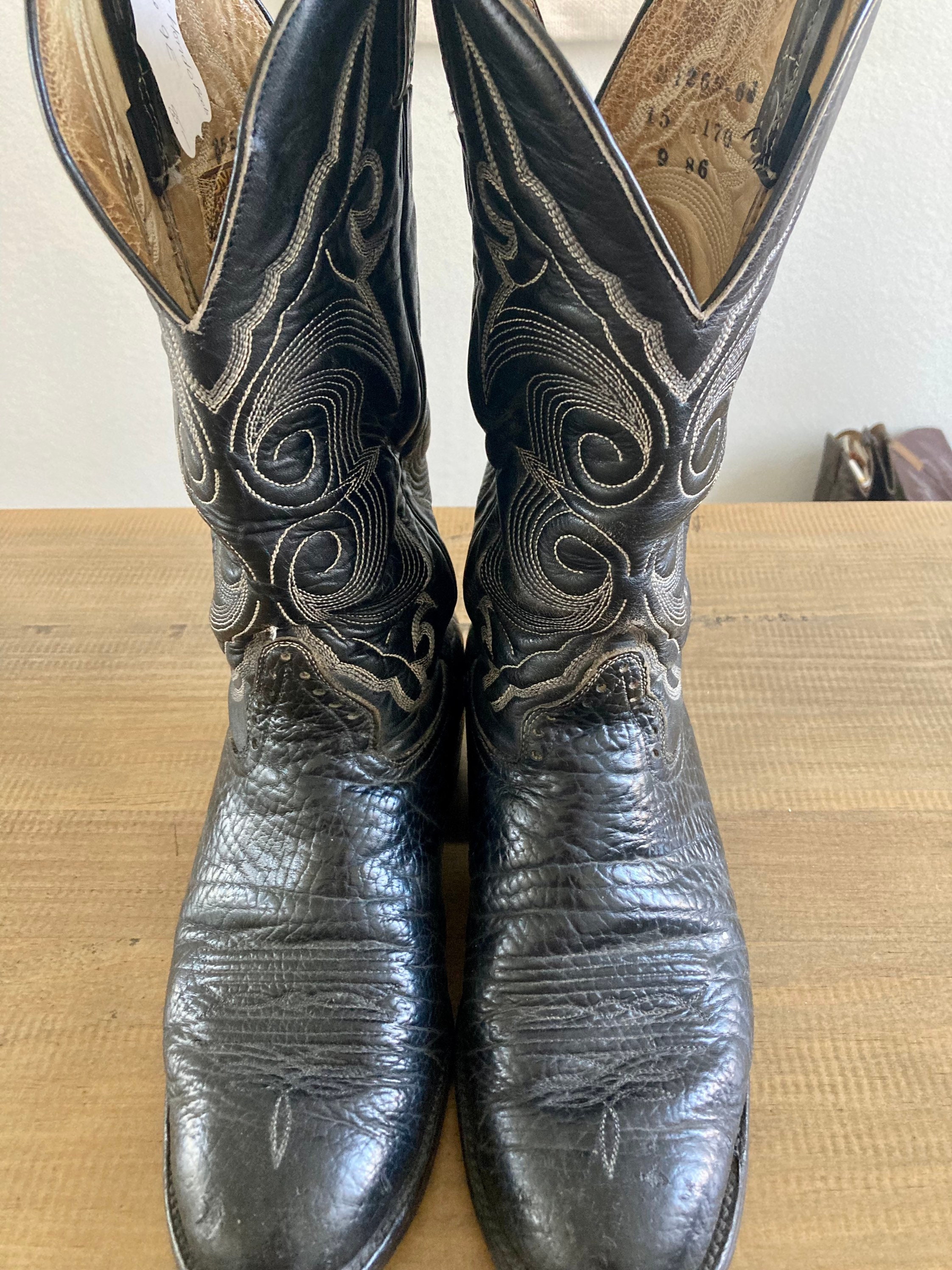 Hondo Boots ブラック ヴィンテージ　ウエスタンブーツ　/P3092 Hondo Boots ブラック ヴィンテージ ウエスタンブーツ /P3092