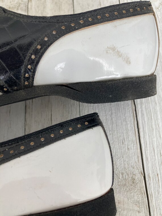 Scarpe vintage per ragazze giovani taglia 5AA scarpe da sella bianche e nere NOS anni 50 60 scorte morte Etsy Italia