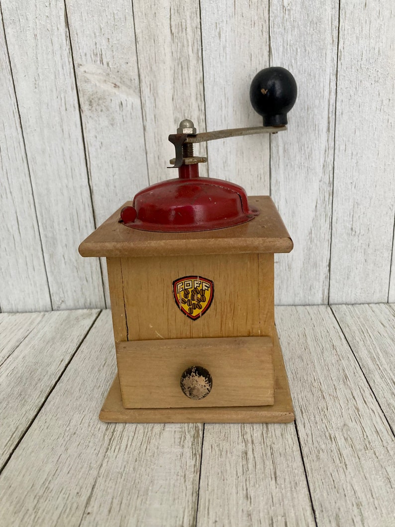 Vintage Coff Italian Coffee Grinder Coffee Mill Wood and Etsy