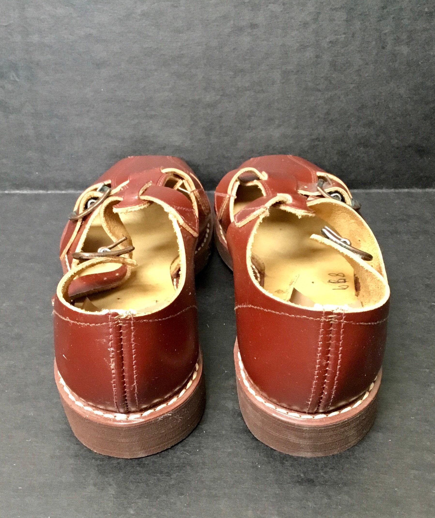 Vintage Leather Toddler Sandals Kids Shoes Size 10.5 Scamperoos Brown