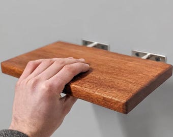 Solid Wood Floating Shelves | Rustic Minimalist Wall Decor, Home Storage