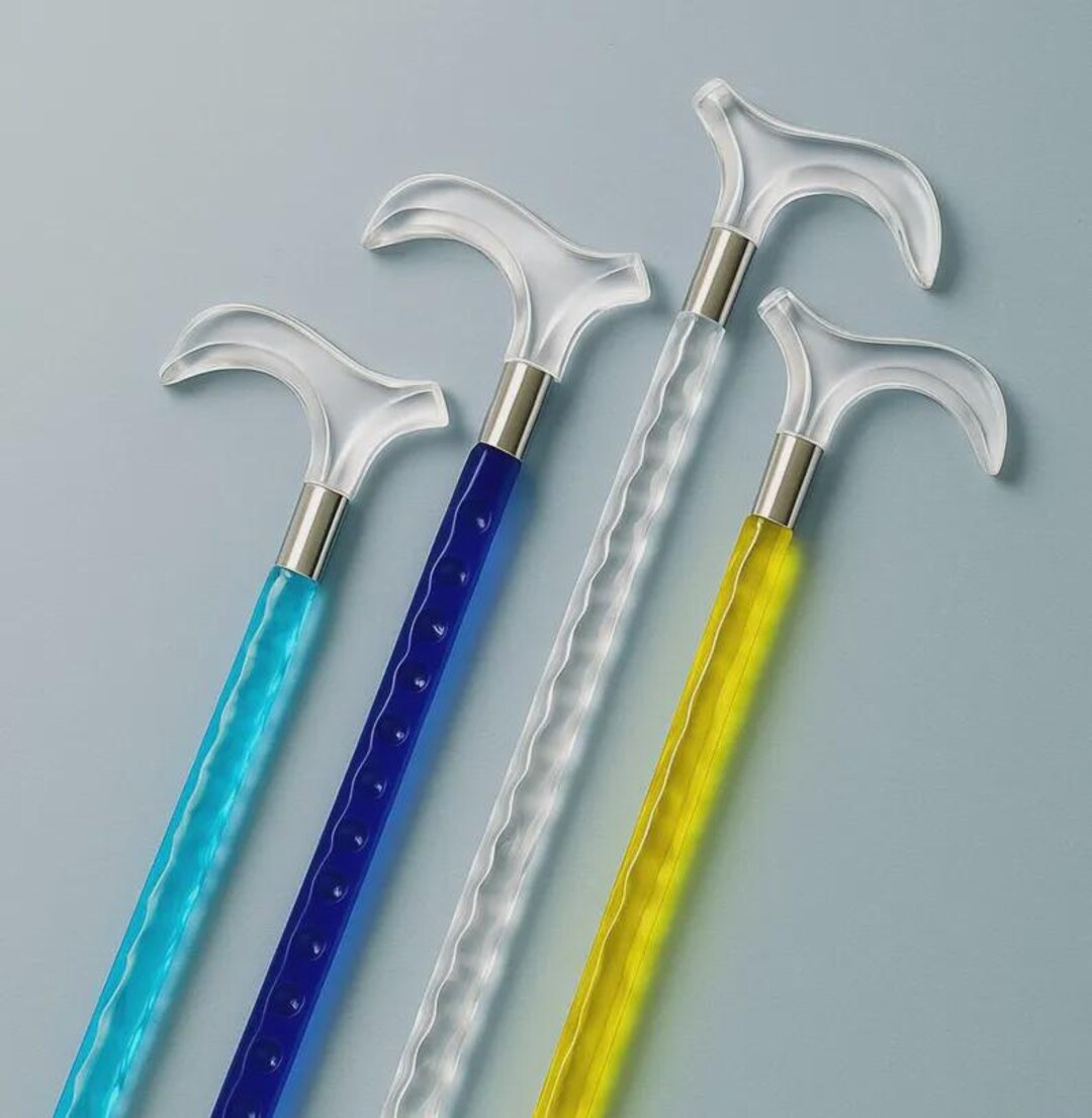 Transparent Acrylic Walking Cane – Handle Luxury Stick for Men & Women ...