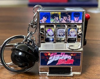 JoJo's Bizarre Adventure Working Mini Slot Machine Keychain, Anime Gamer Gift