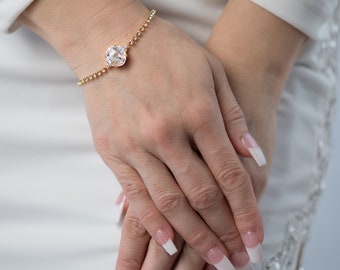 Bracelet en cristal Swarovski, bijoux de mariage, cadeau de demoiselles d'honneur, bracelets de mariée