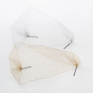 metallic Birdcage veil | gold wedding veil | bridal birdcage veil in metallic silver or gold