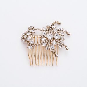 wedding hair comb, hair combs for her, Rhinestones Hair Comb, gold headpiece, bridesmaid gift, bridal headpiece