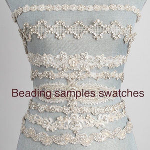 beading swatch,  swatch sample
