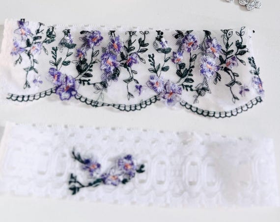 Colorful lace bridal garter set - 26002GA
