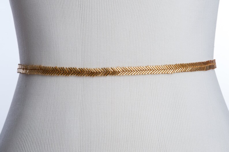 Skinny Gold Bridal Belt Thin Bridal Sash Belts Wedding Sash Etsy