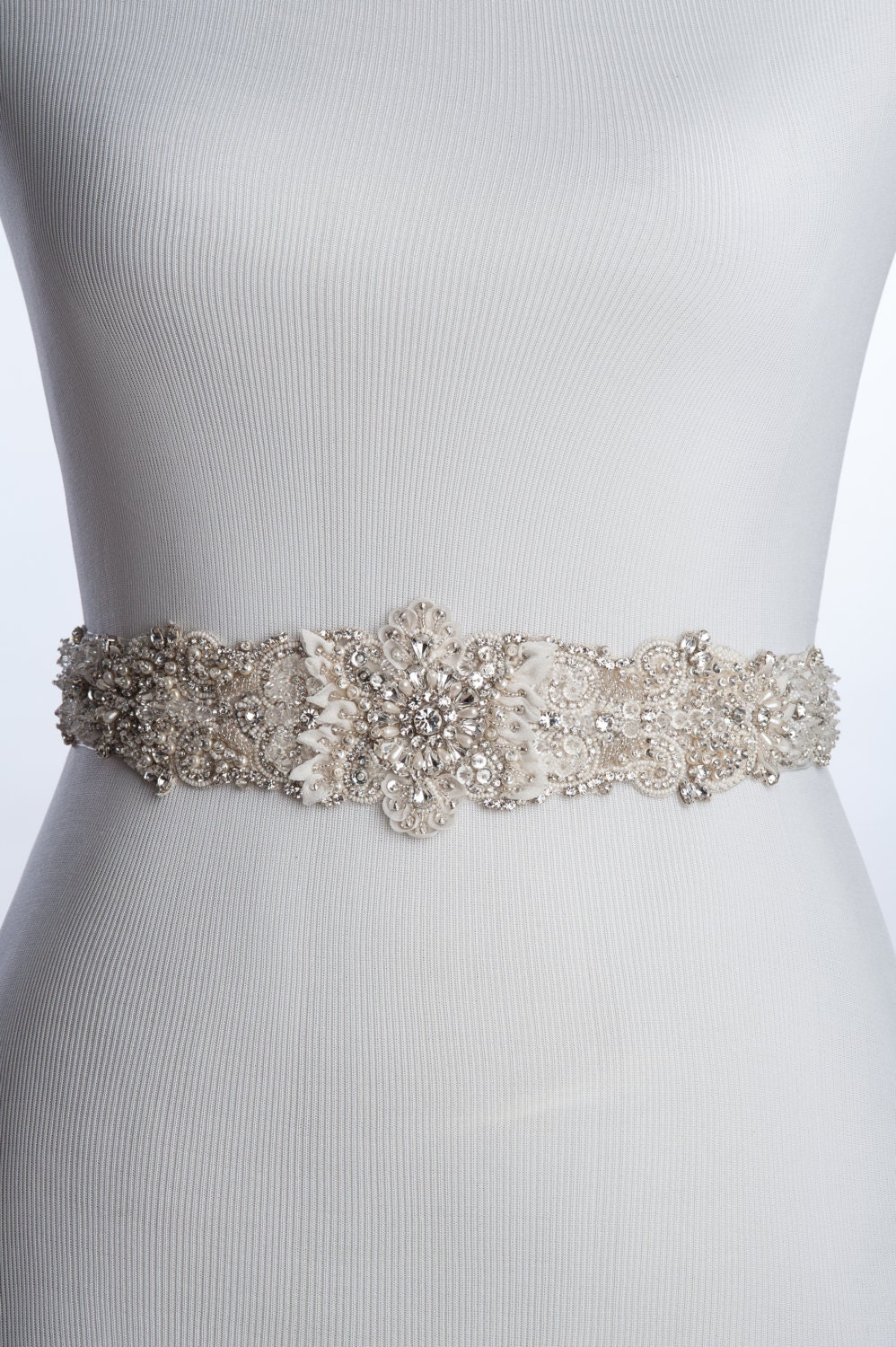 Beautiful wedding sash wedding dress sash beaded Bridal | Etsy