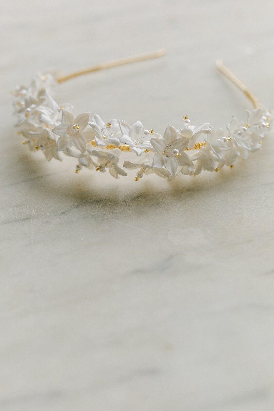 Bridal Crown Wedding Headpiece Bridal Floral Headband Bridal Tiara