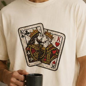 Gay Kings Playing Cards Shirt, Vintage Queer Pride T-Shirt, Comfort Colors 1717 Cotton Tee